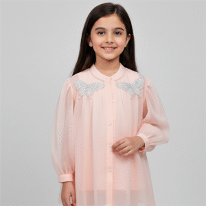 Chiffon with raw silk fabric three piece