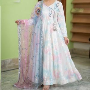 Pastel Watercolor Sequin Angrakha Set
